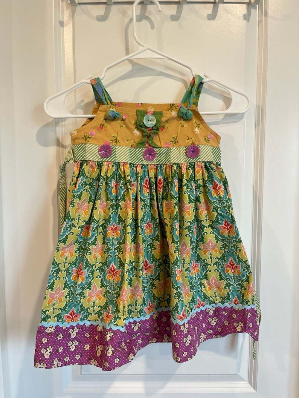 Matilda Jane Floral Knot Apron Dress Size 4